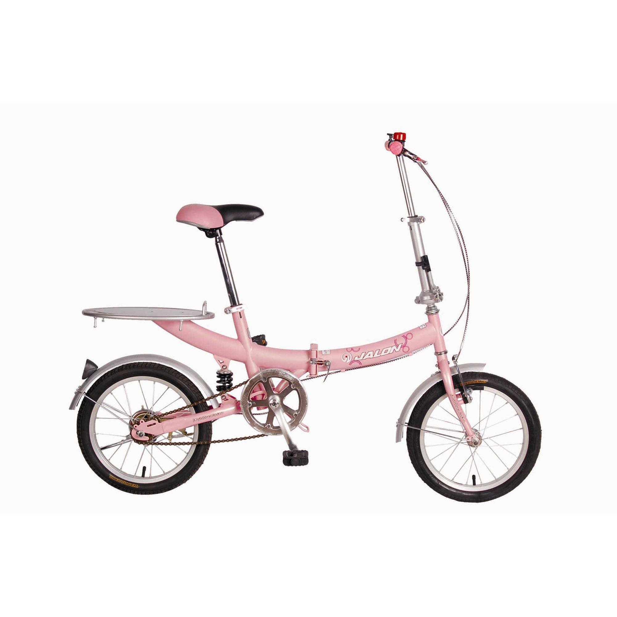 pink folding bike