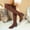 Brown, variant on Tawop Womans Boots Winter Versatile Trendy Solid Color High-Heeled Over-The-Knee Boots for Women