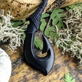 thumbnail image 2 of 81stgeneration Women's Men's Hand Carved Horn Smooth Small Maori Hei Matau Pendant Necklace, 2 of 3