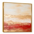 thumbnail image 2 of Designart "Fusion Of Gold And Red Calm Waves I" Abstract Shapes Floater Framed Wall Decor, 2 of 5