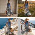 thumbnail image 3 of FOR U DESIGNS Mountain Pine Tree Print Couples Matching Outfits 2026 Linen-Look His and Hers Set Men's Button Down Shirt, Women's Flowy Sleeveless Dress, 3 of 7