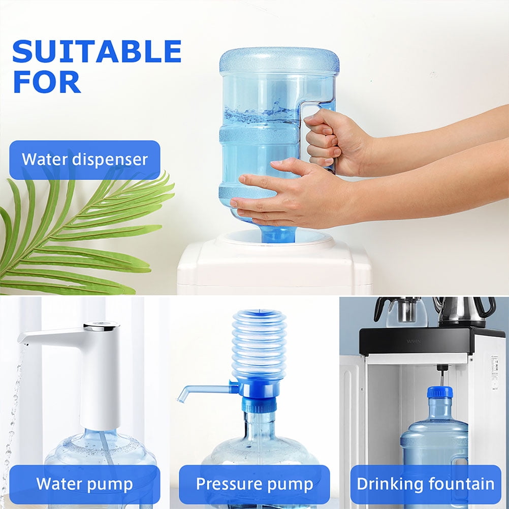 Troglfold water jug 5 Gallon Water Jug Plastic Reusable Bottle with 2 Caps - 5L Container,13.39"X7.09"X7.09"