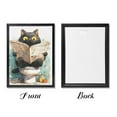 thumbnail image 3 of WFSposter Funny Black Cat Using Toilet Posters Cute Cat Reading Newspaper Bathroom Art Botanical Animal Pink Toilet Painting For Living Room Bedroom Toilet Wall Decor 12x16in Unframed, 3 of 7