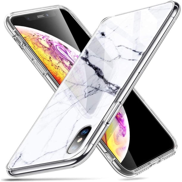 Funda ESR Mimic para iPhone Xs MAX Cristal Marmol Blanco