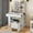 White, variant on Uforic Vanity Table with 3 Lighting Colors, 2 Drawers, and Cushioned Stool - Black