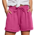 thumbnail image 2 of Bloomae Sweat Shorts for Women Lightweight Casual Summer Drawstring for Gym Lounge Workout Short Pants Loose Fit Elastic High Waist Comfy Beach Vacation Wide Leg Shorts with Pockets, 2 of 10