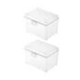 thumbnail image 3 of 2Pcs Small Items Organizer Transparent Storage Boxes with Lid Desktop Organizers, 3 of 9