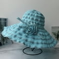 thumbnail image 4 of SPRING PARK Women Folable Floppy Hat,Flower Wide Brim Sun Protection Hat, Summer UV Protection Beach Cap, 4 of 8