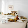 thumbnail image 6 of Castle Fairy Highland Cow 7-Piece Twin Bedding Sets,Floral Sunflower Bedding Comforter Set,Flying Butterfly Breathable Sheet Sets,Microfiber Teenager Bedroom Decor,Reversible, 6 of 8