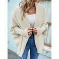 thumbnail image 6 of Women'S Cardigan Sweaters Oversized Chunky Knit Slouchy Wrap Batwing Open Front Outwear Coat Apricot XL, 6 of 8