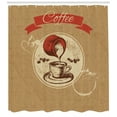 thumbnail image 3 of Ambesonne Coffee Shower Curtain, Milky Taste Vintage Look, 69"Wx84"L, Pale Brown Vermilion, 3 of 3