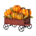 thumbnail image 1 of Set 4 Orange and Brown Wagon with Pumpkins Tabletop Décor 6.25", 1 of 1