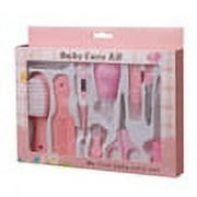 Baby Grooming Kit for Baby Girl, 10 in 1 Portable Baby Safety Care Set Include Baby Comb, Baby Brush, Clipper Cleaner, Baby Scissors etc. Suggest Gifts for a Baby Shower (Pink)