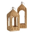 thumbnail image 7 of My Texas House Woven Rattan Lantern, 14.75 in., 7 of 7