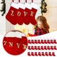 thumbnail image 5 of Christmas Decoration Supplies - Red Christmas Stockings 26 Letter Christmas Stockings Large Christmas Stockings Festive Christmas Tree Hanging Pendant, 5 of 5