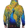 thumbnail image 7 of Sikiie Peacocks Men's Hoodie, Essentials Hoodie, Sweatshirt, Pullover Hooded Sweatshirt for Men-3X-Large, 7 of 7