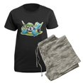 thumbnail image 5 of CafePress - Little Parrot Women's Dark Pajamas - Women's Short Sleeve Print T-Shirt and Pants Dark Cotton Pajama Set, 5 of 7