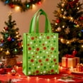 thumbnail image 3 of 20Pcs Christmas Gift Bags with Handles Treat Bags Reusable Green Non-woven Gift Bag for Christmas Party Favors Supplies Holiday Celebrations, 3 of 6