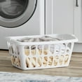 thumbnail image 4 of Starplast 1.5-Bushel Rectangular Plastic Laundry Basket, White, 6 Pack, 4 of 8