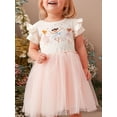 thumbnail image 5 of WIBACKER Baby Girls Clothes Toddler Kids Summer Dress Flutter Sleeve Dress Unicorn Dress Tulle Dress, 5 of 8