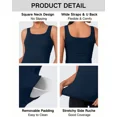 thumbnail image 2 of ANFERRY Maternity Tank Top Women Seamless Side Ruching Pregnancy Basic Shirts with Built in Bras, 2 of 9