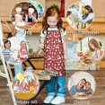thumbnail image 6 of Red Christmas Silhouette Pattern Kids Aprons for Girls and Boys,Adjustable Neck Strap Toddler Aprons for Kids Cooking Baking, 6 of 7