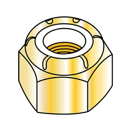 

1/2-13 NE Nylon Insert Hex Lock Nut Zinc Yellow (Pack Qty 300) BC-50NSY