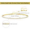 thumbnail image 6 of Tennis Necklace for Women, 14K Gold Plated/Sterling Silver Cubic Zirconia Tennis Chain, Dainty Rhinestone Choker Necklaces for Women Jewelry, 6 of 6