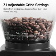 HiBREW G3 Electric Coffee Grinder - 31 Grind Settings, Conical Burr, Digital Precision & Control