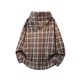 thumbnail image 4 of Ceisia Men's Loose Fit Hooded Plaid Long-Sleeve Button-Down Shirt | Casual Outdoor Shirt Gifts, 4 of 5