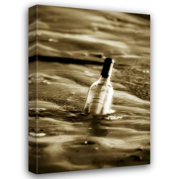 Alan Hausenflock 13x18 Gallery Wrapped Canvas Wall Art Titled - Message in a Bottle II