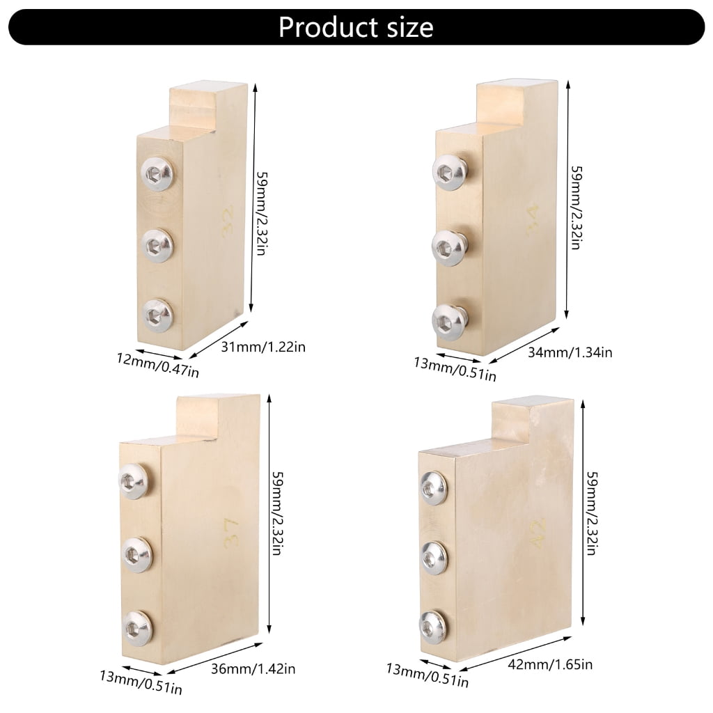 Brass Tremolo Block for Standard Styles Locking Tremolo Bridge Electric Guitar, 32/34/37/42mm Tall Tremolo Block
