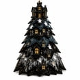thumbnail image 2 of Clearance! DIY Halloween Quilted Fabric Tree Kit, 3D Layered Fabric Sewing Craft Kit, 3D Padded Sewing Craft Christmas Tree, Handmade Halloween Tabletop Decor for Home Mantel Shelf, 2 of 6