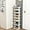 White, variant on 8 Tiers Vertical Shoe Rack, Patented Space Saving Corner Shoe Rack for 7 Pairs, Narrow Shoe Rack for Front Door Entryway, 10" x 11" x 43.5", White