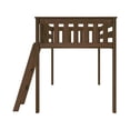thumbnail image 4 of Max & Lily Twin Loft Bed, Solid Wood Loft Beds with Ladder for Kids, Walnut, 4 of 12