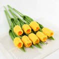 thumbnail image 1 of Ramo de tulipanes artificiales de 3/5 Uds., flores de tacto Real para decoración del jardín del hogar, fiesta, boda, arreglos florales de plantas falsas, nuevo Tan Jianjun unisex, 1 of 2