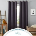 thumbnail image 4 of Estate View™ Seville Solid Room Darkening Grommet Top Curtain Panel Pair, 38"x96", Grey, 4 of 8