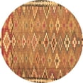 thumbnail image 1 of Ahgly Company Indoor Round Oriental Brown Traditional Area Rugs, 7' Round, 1 of 4
