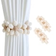 thumbnail image 1 of Cortinas SRG Sunflower Daisy, paquete de 2 unidades, algodón crema, 1 of 7