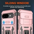 thumbnail image 2 of KOMI for Google Pixel 9A Case with [2 Pack] HD Screen Protector + Slide Camera Cover, 360° Rotation Ring Kickstand [Military Grade] Shockproof Protective Phone Cover for Pixel 9A Rose Gold, 2 of 5