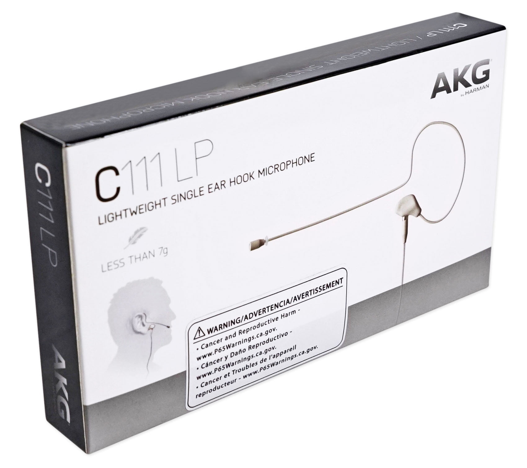 AKG C111 LP Ear-Hook Ear-Set Microphone Mic Headset For Church Speeches/Sermons