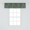 thumbnail image 2 of Ambesonne Tropical Window Valance, Exotic Art Monstera Leaves, 42" x 12", Grey Reseda Green, 2 of 3
