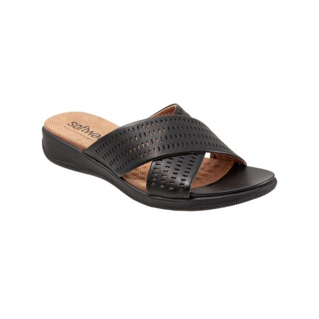 

SoftWalk Womens Tillman II Leather Slip-On Slide Sandals