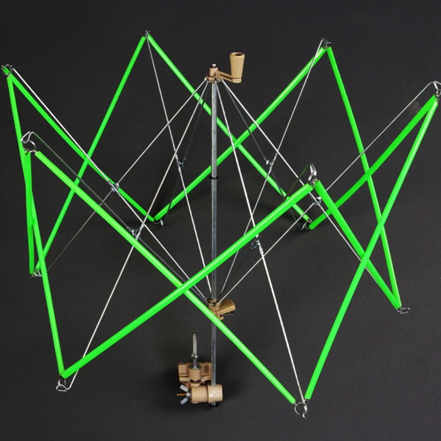 Green Knitting Umbrella Swift Wool Yarn String Winder Holder Hanks Skeins Line Yarn Rack Umbrella Support Holder Tool