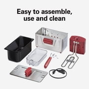 Hamilton Beach 8-Cup Electric Deep Fryer with Basket, Red