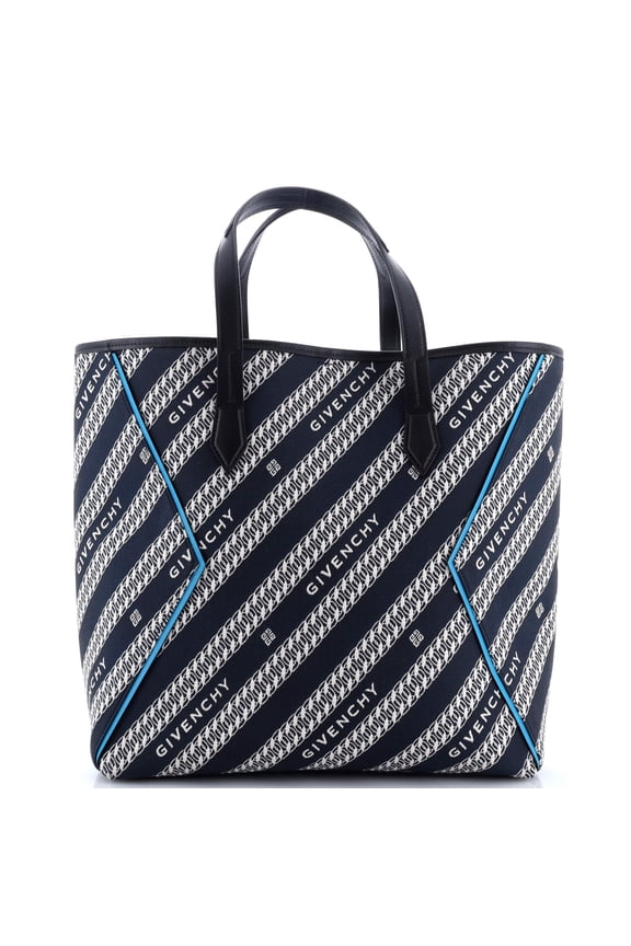 Pre-Owned Givenchy Givenchy Bond Shopper Tote Logo Jacquard Canvas Medium By Rebag