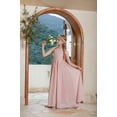 thumbnail image 4 of Drtj Kid Teen Girls Bridesmaid Dress A-line Scoop Floor-Length Chiffon Sleeveless Dress, 4 of 5