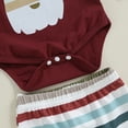 thumbnail image 5 of My First Christmas Baby Boy Girl Outfits Gingerbread/Stripe Romper + Pants +Hats Set Newborn Infant Fall Winter Holiday Clothes, 5 of 8
