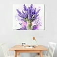 thumbnail image 2 of Nawypu Bedroom Botanical Floral Decor Bathroom Watercolor Floral Print Purple Red Canvas Wall Art Floral Picture Living Room Girls Room Kids Room Decor, 2 of 4