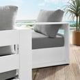 thumbnail image 7 of Lounge Chair Armchair, White Gray Grey, Aluminum, Metal, Fabric, Modern Contemporary, Outdoor Patio Balcony Cafe Bistro Garden Furniture Hotel Hospitality, 7 of 7